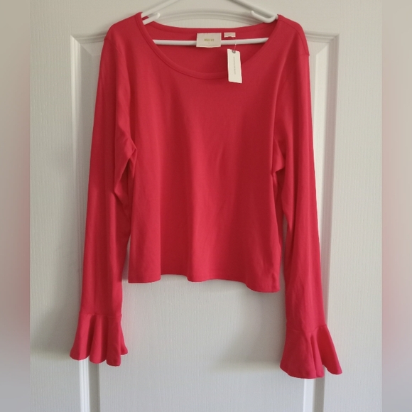 Anthropologie Maeve NEW Womens Boho Ruffle Sleeve - Picture 2 of 9